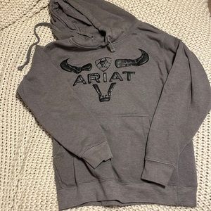 ariat mens small hoodie! grey!